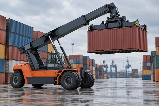 Generic container reach stacker category illustration